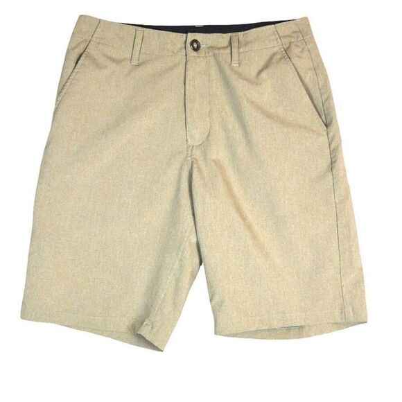 Volcom Surf & Turf Hybrid Shorts Size 30 Tan Beige Chino Style 4-Way Stretch - Picture 1 of 8